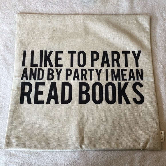 Fjtz Other - Book Party Decorative Pillow Case Throw 17 x 17”